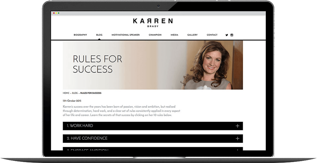 karren brady website design